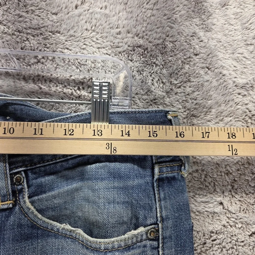Neighborhood Jeans Mens Blue Selvedge Straight Thrashed Honeycomb Fits 31x26